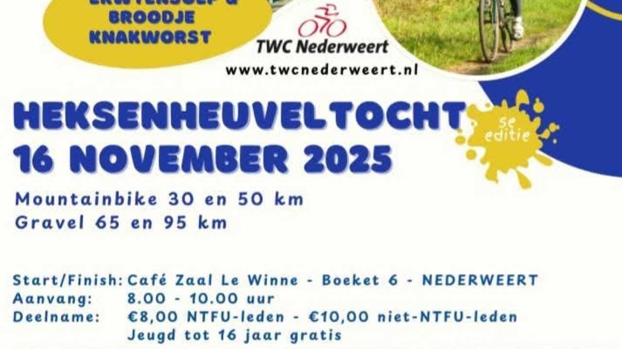 Heksenheuveltocht Gravel 🚴‍♀️en MTB🚴‍♀️